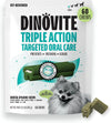 Dinovite Daily Dental Chews for Tiny Dogs, Freshens Breath, Mint, 60 Count