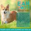 Ear Mites Treatment for Dogs &amp; Cats - Cat Ear Mite Treatment with Aloe Vera, Kills on Contact &amp; Soothes Itching, Vet-Recommended Formula for Pets Ear Cleaning, Fast-Acting 0.75oz Bottle