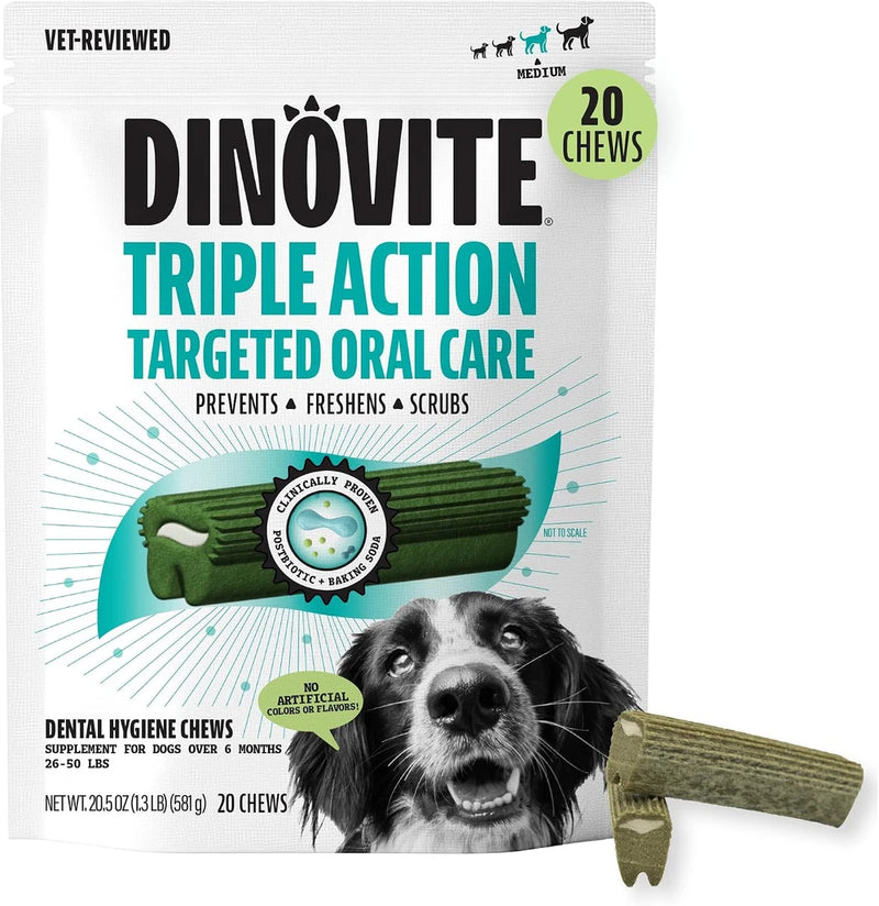 Dinovite Daily Dental Chews for Medium Dogs