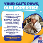 Soft Claws Nail Caps for Medium Cats, 40 Caps, Clear