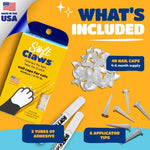 Soft Claws Nail Caps for Medium Cats, 40 Caps, Clear