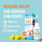 Vetericyn Triple-Action Dog Ear Treatment, Ear Drops with 1% Hydrocortisone