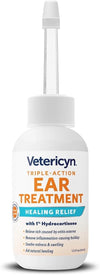 Vetericyn Triple-Action Dog Ear Treatment, Ear Drops with 1% Hydrocortisone