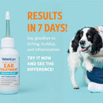 Vetericyn Triple-Action Dog Ear Treatment, Ear Drops with 1% Hydrocortisone