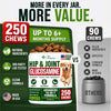 Glucosamine Hip &amp; Joint Supplement for Dogs - 250 Chews with Chondroitin