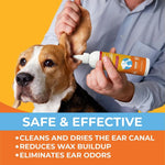 Paw Science Dog Ear Cleaner - Cat &amp; Dog Ear Infection Treatment - Medicated Pet Ear Wash, Flush, and Cleaning Solution for Dogs and Cats - Remedy for Itchy Yeast Relief