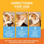 Paw Science Dog Ear Cleaner - Cat &amp; Dog Ear Infection Treatment - Medicated Pet Ear Wash, Flush, and Cleaning Solution for Dogs and Cats - Remedy for Itchy Yeast Relief
