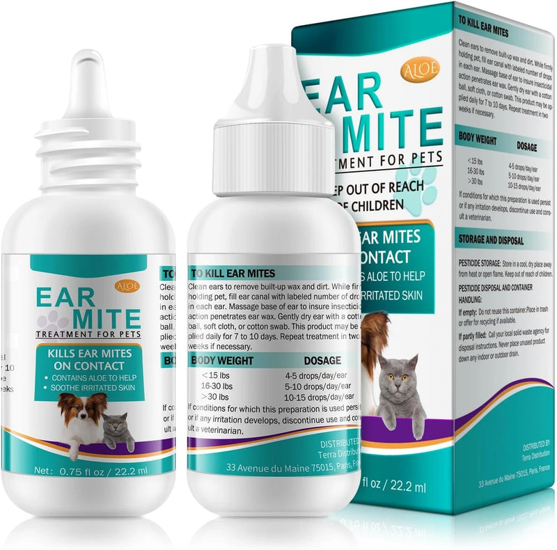 Ear Mites Treatment for Dogs and Cats,Dog Ear Infection Treatment Drops