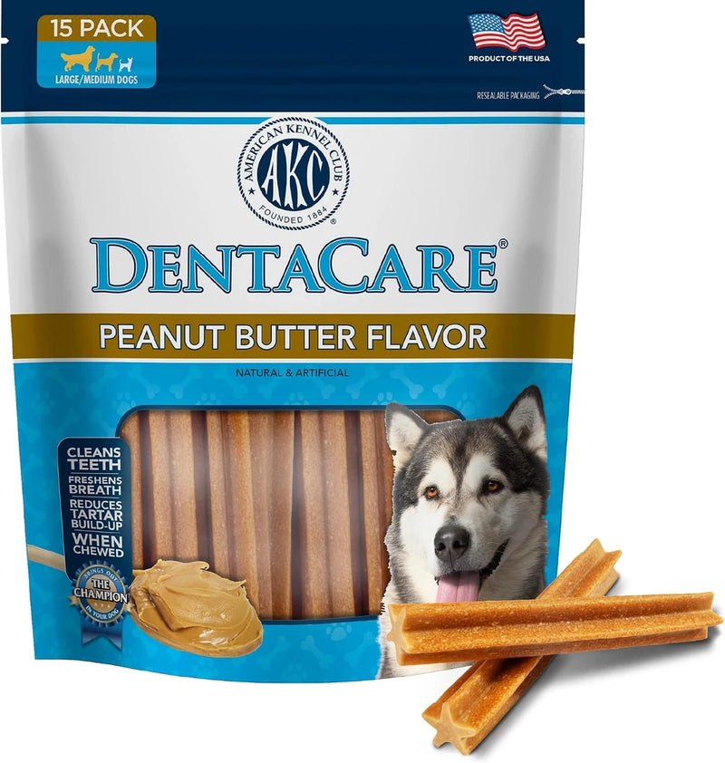 American Kennel Club Dentacare, Peanut Butter Flavored, 15 Count