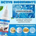 Ear Infection Treatment Drops for Dogs and Cats,with 1% Hydrocortisone Soothing Dog Yeast Infection, Itchy Ear Relief-Treats Ear Infections for Dogs &amp; Cats - 2 fl oz