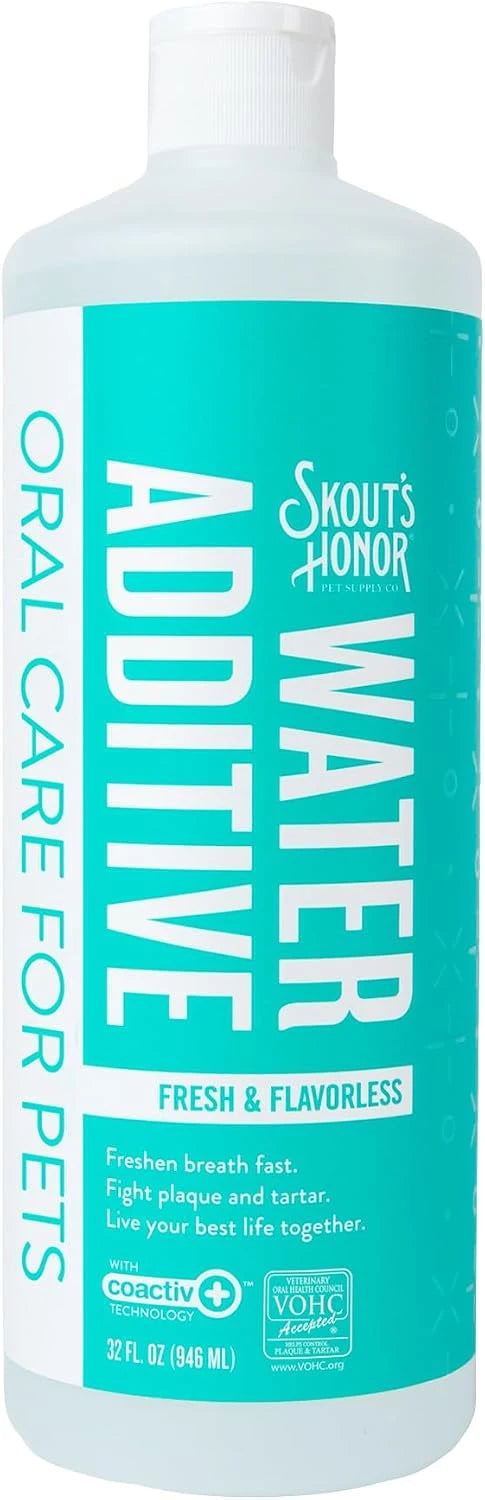 SKOUT'S HONOR Fresher Breath Water Additive for Dogs and Cats, 32 oz