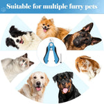 Swihauk Heavy Duty Dog Nail Clippers and Trimmers, Professional Pet Nail Clippers with Nail File for Dogs Cats Small Animal, Claw Clippers with Safety Guard to Prevent Over-Cutting, Blue