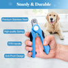 Swihauk Heavy Duty Dog Nail Clippers and Trimmers, Professional Pet Nail Clippers with Nail File for Dogs Cats Small Animal, Claw Clippers with Safety Guard to Prevent Over-Cutting, Blue
