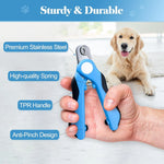 Swihauk Heavy Duty Dog Nail Clippers and Trimmers, Professional Pet Nail Clippers with Nail File for Dogs Cats Small Animal, Claw Clippers with Safety Guard to Prevent Over-Cutting, Blue
