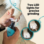 LuckyTail Dog Nail Grinder, Whisper-Quiet, Low-Vibration Trimmer with Light