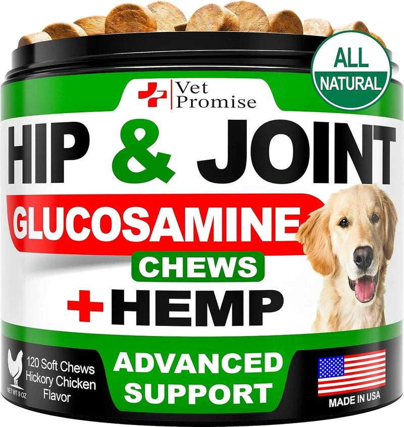 Hemp Hip and Joint Support Supplement for Dogs - Glucosamine for Dogs
