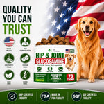Glucosamine Hip &amp; Joint Supplement for Dogs - Chews with Chondroitin &amp; MSM