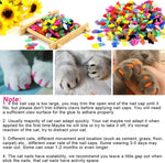 VICTHY 100pcs (10 Colors) Cat Nail Caps, Cat Claw Caps Cat Nail Covers with Adhesive Glue and Applicators (S)