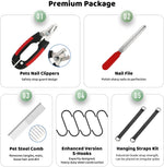Guzekier Pet Dog Grooming Hammock Harness for Cats &amp; Dogs, Dog Sling for Grooming, Dog Hammock Restraint Bag with Nail Clippers/Trimmer, Nail File, Pet Comb,Ear/Eye Care