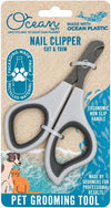 Formit Crafts Ocean Plastic Pet Nail Clippers for Cats and Small Dogs - Professional Stainless Steel Dog Nail Trimmer, Handles Made from Recycled Ocean-Bound Plastic,Color Gray