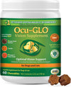 Ocu-GLO Cat &amp; Dog Supplement for Eye Support - Chewable Vision Vitamins Supplements for Large and Small Pets Care with Lutein, Omega-3 Fatty Acids, Grape Seed Extract &amp; Antioxidants