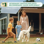 Ocu-GLO Cat &amp; Dog Supplement for Eye Support - Chewable Vision Vitamins Supplements for Large and Small Pets Care with Lutein, Omega-3 Fatty Acids, Grape Seed Extract &amp; Antioxidants