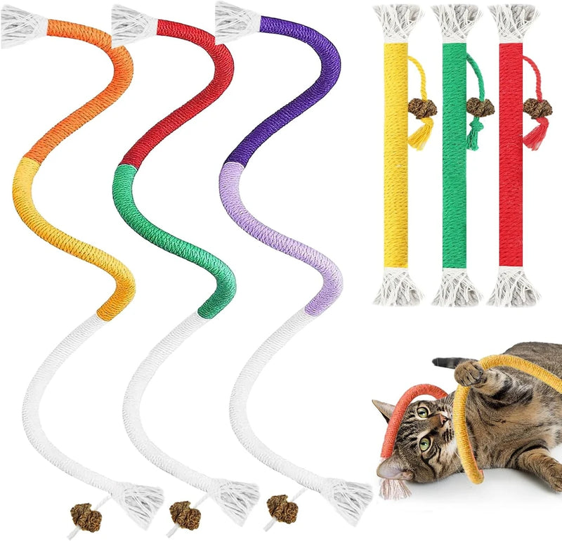 Tocirelo Cat Chew Rope Toy, Cotton Cat Chew Toy for Teeth Cleaning 6Pack
