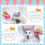 Rabbit Grooming Kit, Rabbit Brush for Shedding with Bunny Nail Clipper, Rabbit Nail Trimmers with Pet Combs for Hamster Guinea Pig Ferret by KALAMANDA(Pink)
