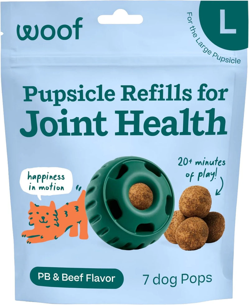 WOOF Hip &amp; Joint Pupsicle Refill Pops - Dog Supplement for the Pupsicle Toy to Support Joint Health, Recovery, and Mobility - Large Pops