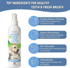 Dog Dental Spray Removes Tartar, Plaque and Freshens Breath Instantly. The Most Advanced Dental Spray for Healthy Teeth, Gums and Oral Health Care for Your Dog, Cat or Pet - 1-8 oz. Bottle