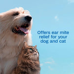 ADAMS Ear Mite Treatment for Dogs &amp; Cats, Soothing Aloe, 0.5 Fl Oz