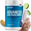 Pet MD Advanced Ear Finger Wipes for Dogs &amp; Cats - Cucumber Melon (50ct)
